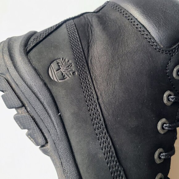 Timberland Black Leather Lace Up Combat Boots EU Size 38 - Picture 8 of 11